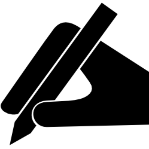 Content Publishers Logo - Hand holding a pen